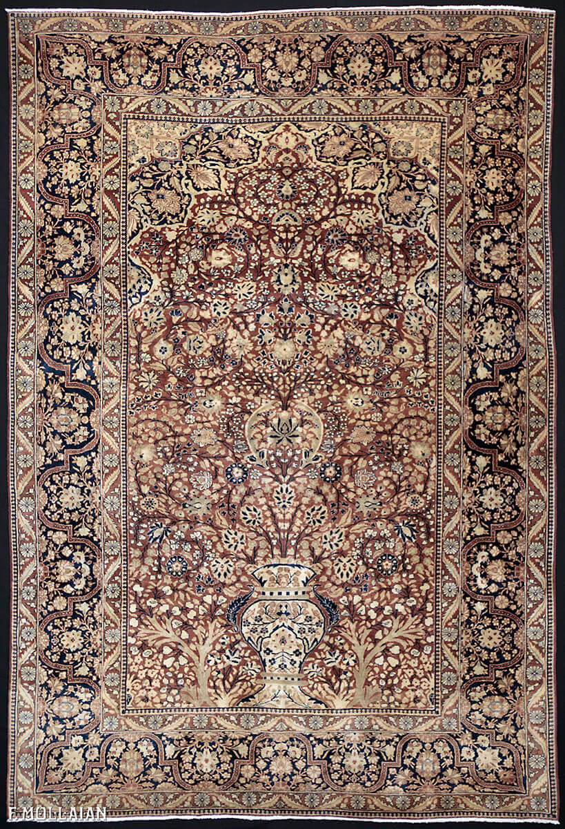 Teppich Persischer Antiker Kashan Mohtasham n°:55504770